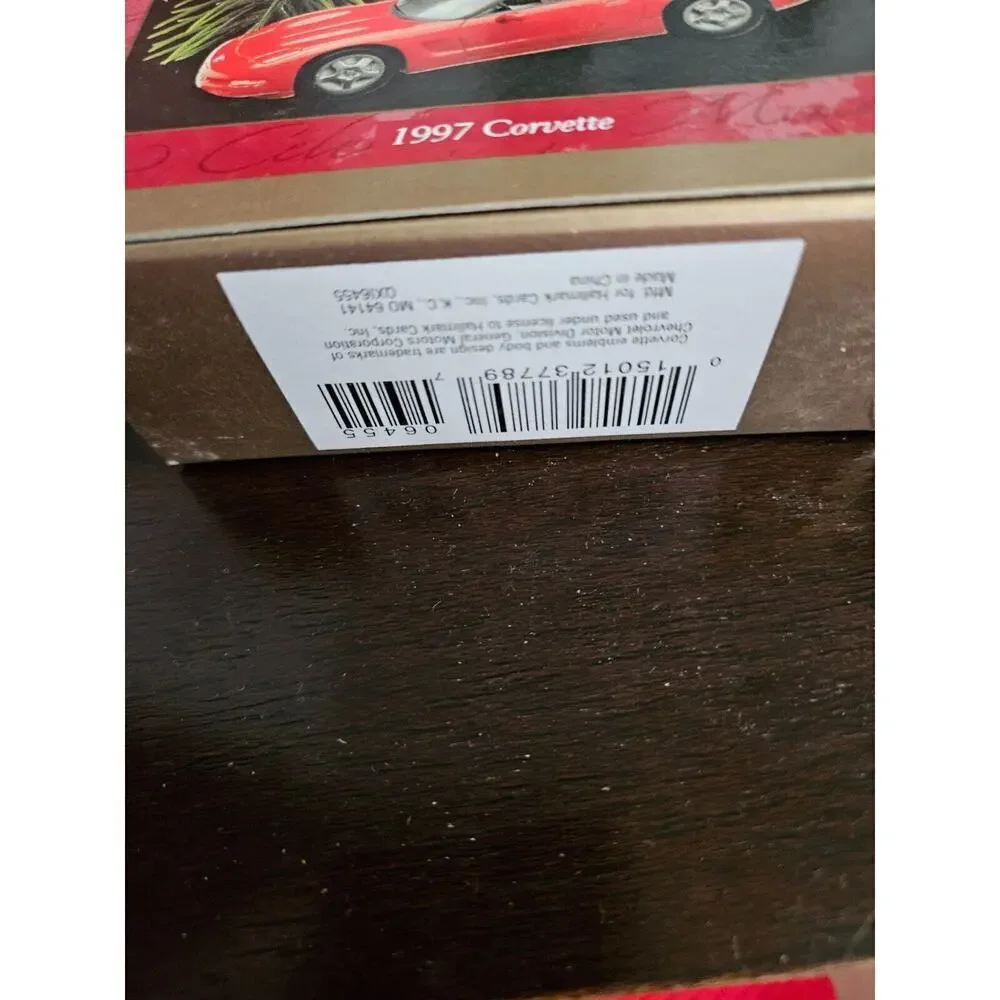 1997 HALLMARK TORCH RED Corvette Chevrolet Christmas Holiday Keepsake Ornament
